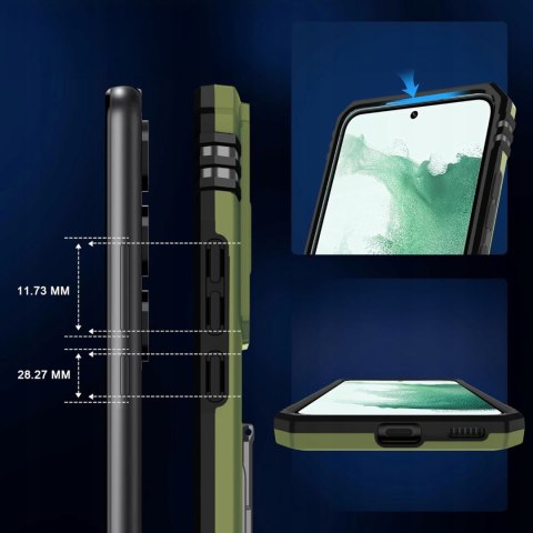 Etui do Samsung A54 Zielone Pancerne z Podstawką Wojskowe Case Zielony