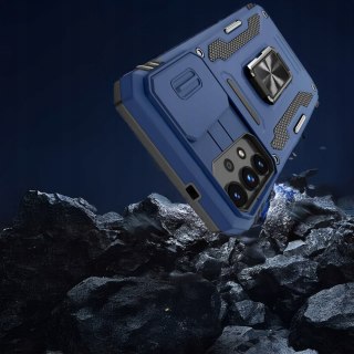 Etui do Samsung A72 4G/5G Niebieskie Pancerne Zamykane Case Niebieski