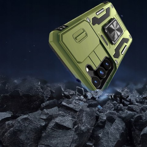 Etui do Samsung Galaxy S21 Zielone Wojskowe Pancerne Zamykana Osłona