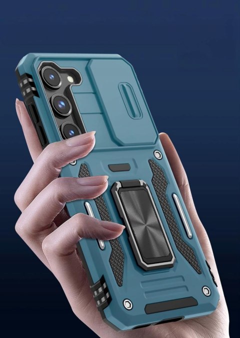 Etui do Samsung S21 FE NIebieskie Pancerne, Niebieski Case do S21FE Jasne