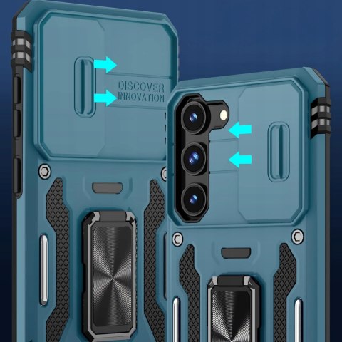 Etui do Samsung S21 FE NIebieskie Pancerne, Niebieski Case do S21FE Jasne