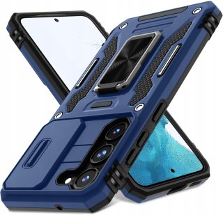 Etui do Samsung S21 Niebieskie Wojskowe Pancerne Zamykana Osłona Aparatu