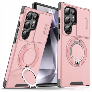 Etui do Samsung S21 Ultra Pancerne Różowe Osłona Aparatu Case do MagSafe