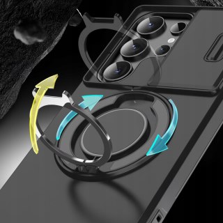 Etui do Samsung S22 Ultra Pancerne Różowe Osłona Aparatu Case do MagSafe