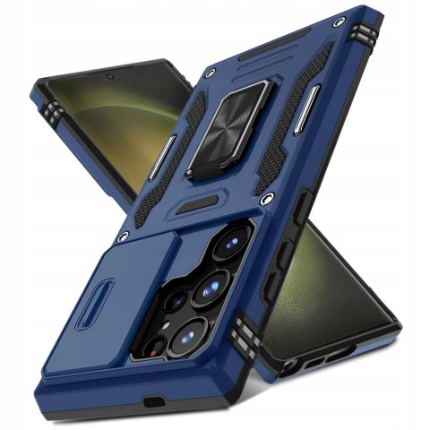 Etui do Samsung S23 Ultra Niebieskie Wojskowe Pancerne Case Niebieski