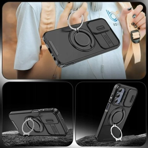 Etui do Samsung S24 Pancerne Niebieskie Podstawka do MagSafe Case Niebieski