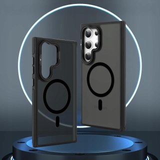 Etui do Samsung S24 Ultra do MagSafe Czarne Case Metalowa Podstawka