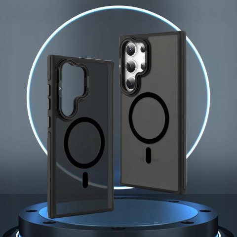 Etui do Samsung S24 Ultra do MagSafe Czarne Case Metalowa Podstawka