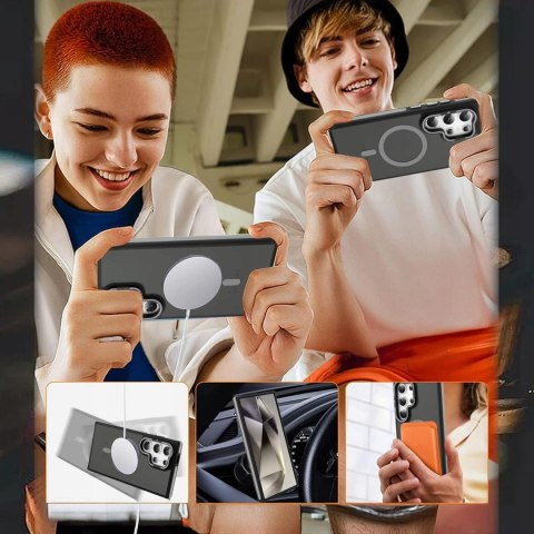 Etui do Samsung S24 Ultra do MagSafe Sportowe Szare Case Szary