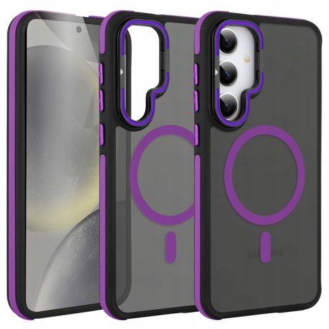 Etui do Samsung S24 do MagSafe Podstawka FIoletowe Sportowe Fioletowy Case