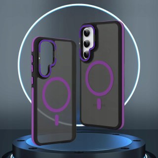 Etui do Samsung S24 do MagSafe Podstawka FIoletowe Sportowe Fioletowy Case