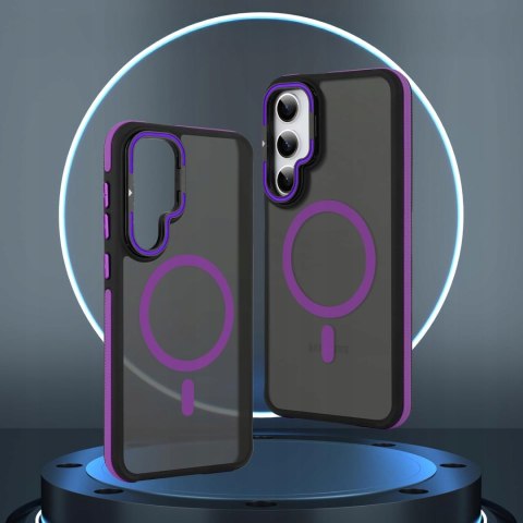 Etui do Samsung S24 do MagSafe Podstawka FIoletowe Sportowe Fioletowy Case