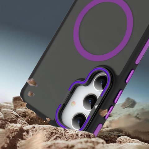 Etui do Samsung S24 do MagSafe Podstawka FIoletowe Sportowe Fioletowy Case