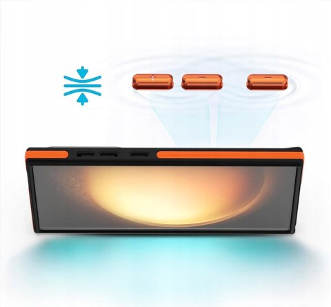 Etui do Samsung S24 do MagSafe Pomarańczowe Sportowe Pomarańczowy Case