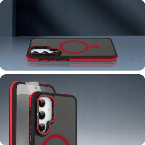 Etui do Samsung S24 do MagSafe z Podstawką Czerwone Sportowe Czerwony Case