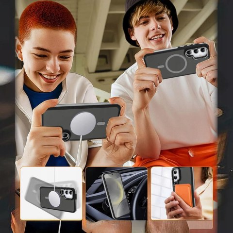 Etui do Samsung S24 do MagSafe z Podstawką Szare Sportowe Szary Case