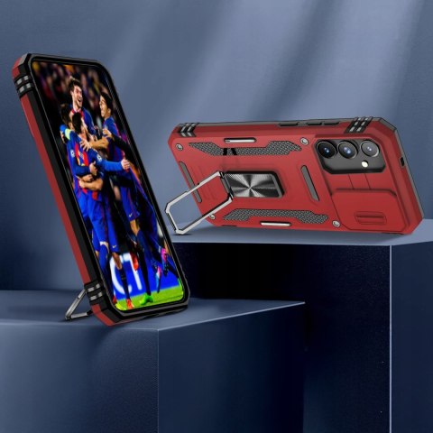 Etui do Samsung S25+ Plus Czerwony Pancerne z Podstawką Case Czerwony