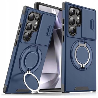 Etui do Samsung S25 Ultra Pancerne Niebieski Osłona Aparatu Case do MagSafe