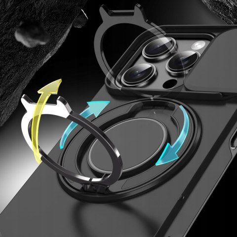 Etui do iPhone 15 Pro Fioletowe Pancerne do MagSafe Osłona Aparatu Case