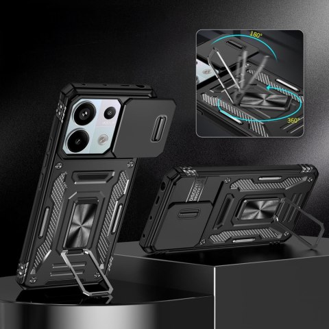 Etui do Xiaomi Redmi Note 13 Pro 4G Czarne Pancerne Wojskowe