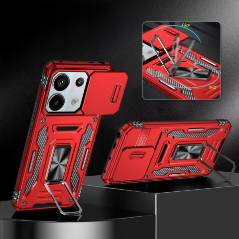 Etui do Xiaomi Redmi Note 13 Pro 4G Czerwone Pancerne Wojskowe