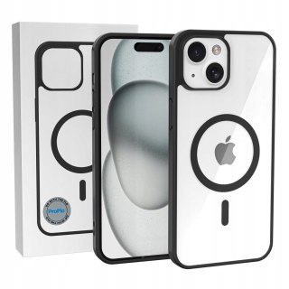 Etui na IPhone 15 Czarne Przezroczysty Tył do MagSafe Case Czarny