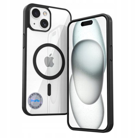 Etui na IPhone 15 Czarne Przezroczysty Tył do MagSafe Case Czarny