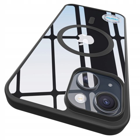Etui na IPhone 15 Czarne Przezroczysty Tył do MagSafe Case Czarny