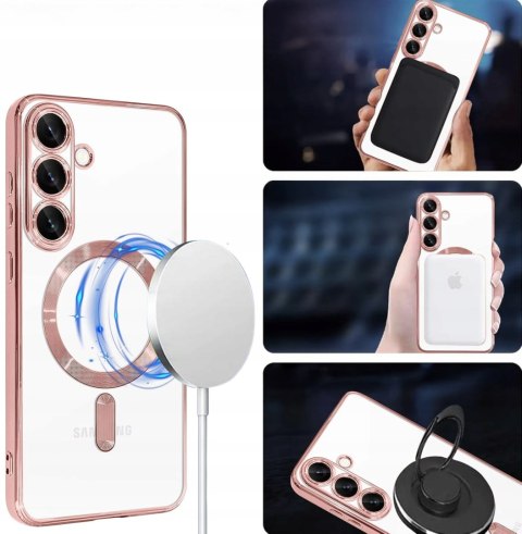 Etui do SAMSUNG S25 Różowe do MagSafe Case Różowy Ochrona Aparatu Rose Gold