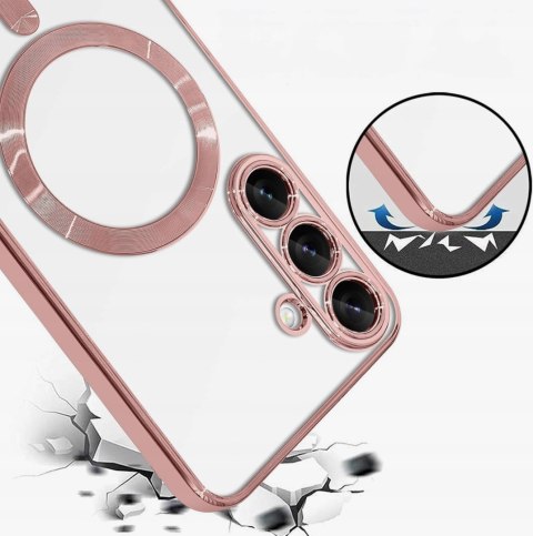 Etui do SAMSUNG S25 Różowe do MagSafe Case Różowy Ochrona Aparatu Rose Gold