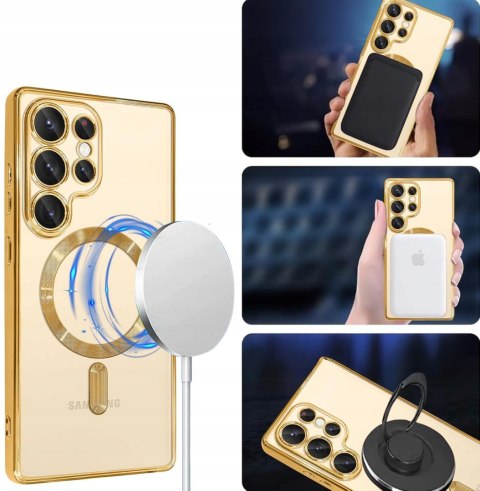Etui do SAMSUNG S25 ULTRA Złote do MagSafe Case Złoty Ochrona Aparatu