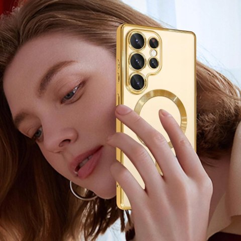 Etui do SAMSUNG S25 ULTRA Złote do MagSafe Case Złoty Ochrona Aparatu