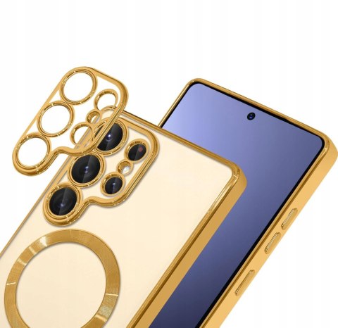 Etui do SAMSUNG S25 ULTRA Złote do MagSafe Case Złoty Ochrona Aparatu