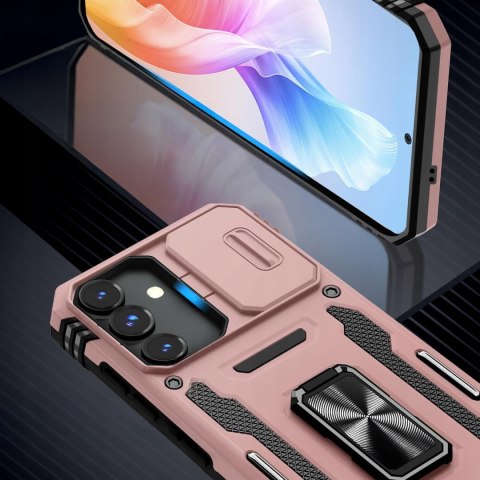 Etui do Samsung A15 5G Różowe z Podstawką Pancerne z Osłoną Aparatu Case