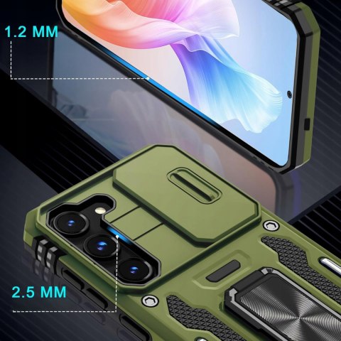 Etui do Samsung A16 5G Zielone Pancerne z Podstawką Wojskowe Case Zielony