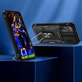 Etui do Samsung A32 4G Czarne Pancerne Zamykany Aparat Wojskowe Case Czarny