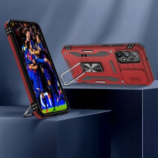 Etui do Samsung A32 5G Czerwone Pancerne Zamykany Wojskowe Case Czerwony