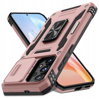 Etui do Samsung A32 5G Różowy Pancerne Zamykany Aparat Wojskowe Case