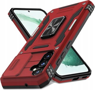 Etui do Samsung A54 Czerwone Pancerne z Podstawką Wojskowe Czerwony