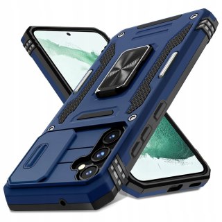 Etui do Samsung A54 Niebieskie Pancerne z Podstawką Wojskowe