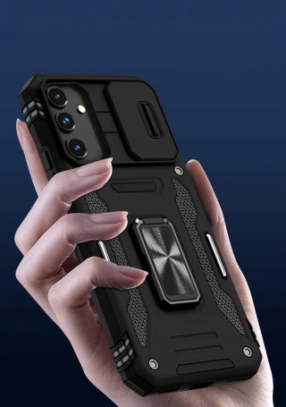 Etui do Samsung M13 5G Czarne ProFlo Pancerne Podstawka Wojskowe Czarny