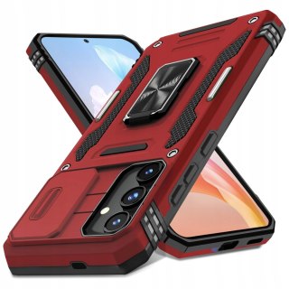 Etui do Samsung M52 5G Czerwone Pancerne ProFlo Podstawka Wojskowe Czerwony