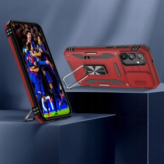 Etui do Samsung M52 5G Czerwone Pancerne ProFlo Podstawka Wojskowe Czerwony