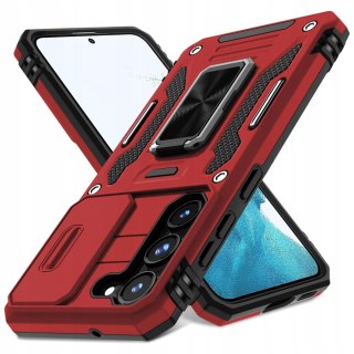 Etui do Samsung S22 Czerwone Pancerne z Podstawką Case Czerwony