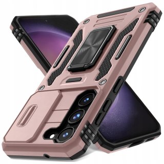 Etui do Samsung S22 Różowe Pancerne Zamykana Osłona Aparatu Case Rose Gold