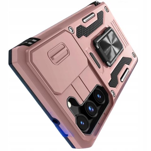 Etui do Samsung S22 Różowe Pancerne Zamykana Osłona Aparatu Case Rose Gold