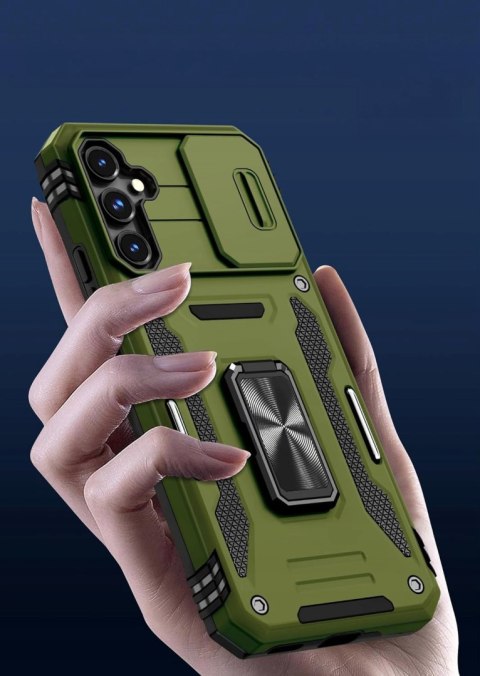 Etui do Samsung S23 FE Zielone Pancerne z Podstawką Case Zielony S23FE