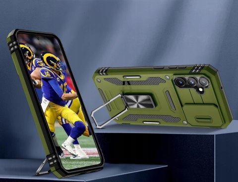 Etui do Samsung S23 FE Zielone Pancerne z Podstawką Case Zielony S23FE