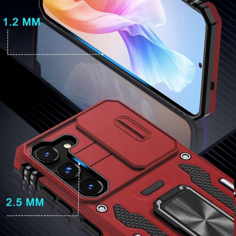 Etui do Samsung S23+ Plus Czerwone Pancerne z Podstawką Case Czerwony