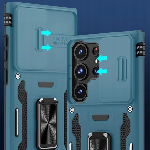 Etui do Samsung S23 Ultra Niebieskie Wojskowe Pancerne Case Niebieski